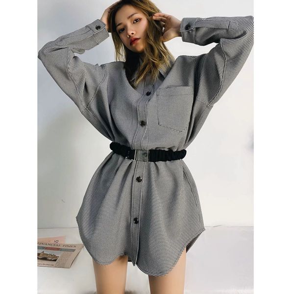 

women's blouses & shirts casual plaid oversize women spring turn down collar loose pocket boyfriends long sleeve versatile 20, White