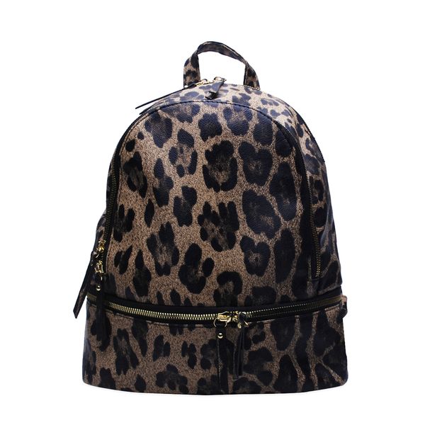 Zaino Raleigh in ecopelle Zaini con spalla nappa leopardata Borsa da scuola per ragazza 3 colori DOMIL1916