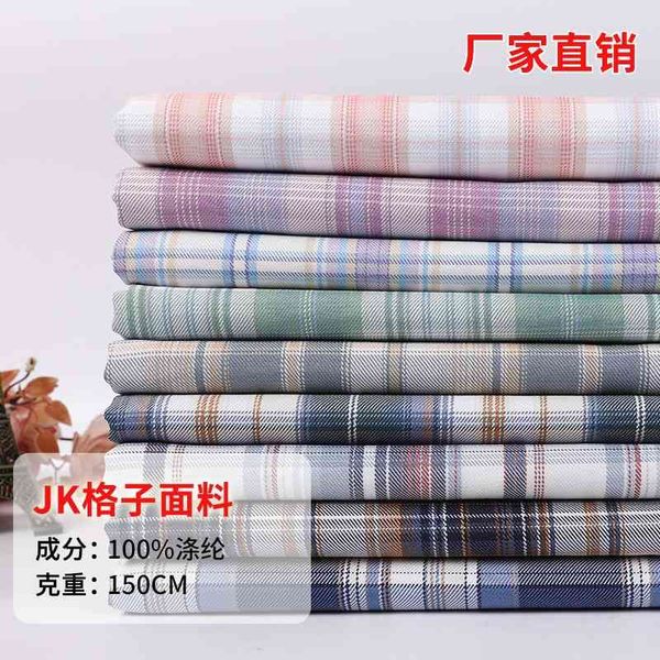 

jk polyester dyed twill plaid suit school uniform skirt plaid fabric, Black;white