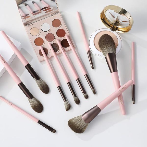 

makeup brushes banfi 11 pcs cherry blossom pink shadow brush eye concealer foundation set beauty eyeliner