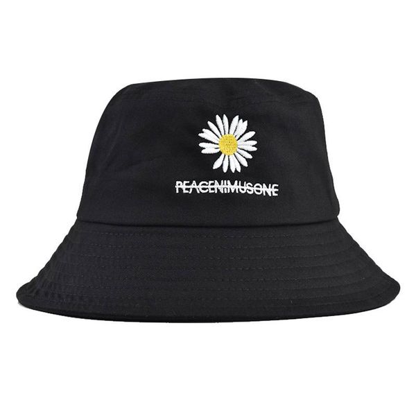 

2020 fashion little chrysanthemum female basin hat fisherman hat sun hat four seasons couple fashion wild shade, Blue;gray