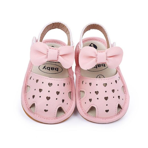 

girls' sandals baby hollow shoes summer retro sweet princess fashion breathable soft bottom, Black;red