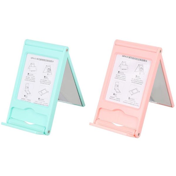 

cell phone mounts & holders 2pcs foldable mirror po frames (sky blue,)