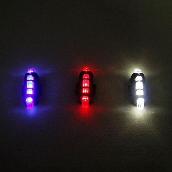 

bike lights 5 led usb road tail light rechargeable safety warning bicycle rear 3