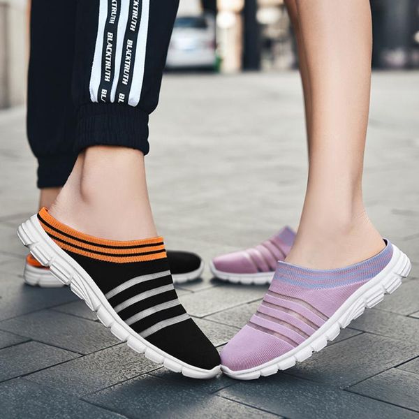 

slippers summer shoes women sandals beach sneakers fashion mesh lightweight flats outdoor walking chanclas mujer, Black
