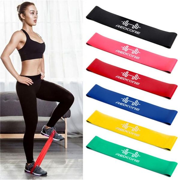 

resistance bands 6pcs/lot yoga training fitness elastic 0.35-1.3mm gym strength band latex exercise mini