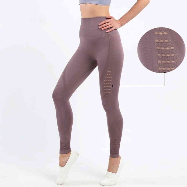 

trendy yoga pants solid color honeycomb wicking holes high seamless waist gym leggings sport women fitness pantalones be mujer