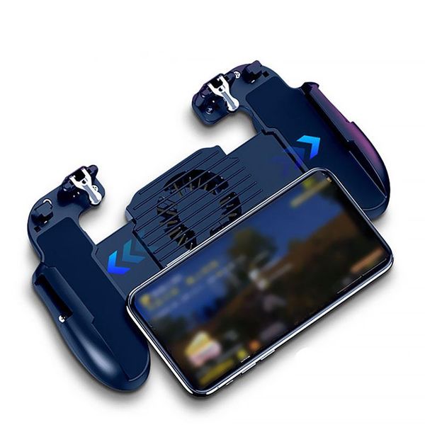 

game controllers & joysticks h5 controller console handle joystick gamepad with cooler fire button mobile phone handletrigger for pubg