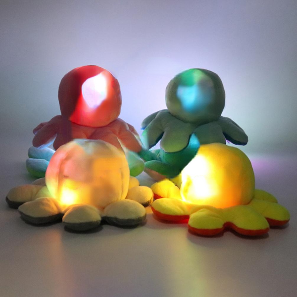 

dhl shipping party supplies double-sided flip oc plush toys with light doll soft reversible animals dolls toy gifts for kids family friends
