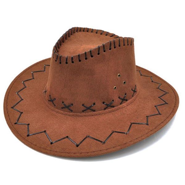 

cloches western cowboy hat 2021 price for gentleman cowgirl jazz cap with suede sombrero, Blue;gray
