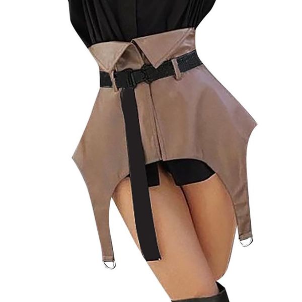 

belts pu irregular girdle women girl fashion skinny cummerbunds, Black;brown