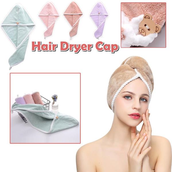 

towel 1pc microfiber hair fast drying dryer bath wrap hat quick cap turban dry lady household tool ship