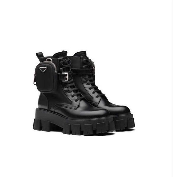 

luxury classic european style woman boots ladies martin booties decoration motorcycle ankle heel real leather rubber bottom sneakers, Black