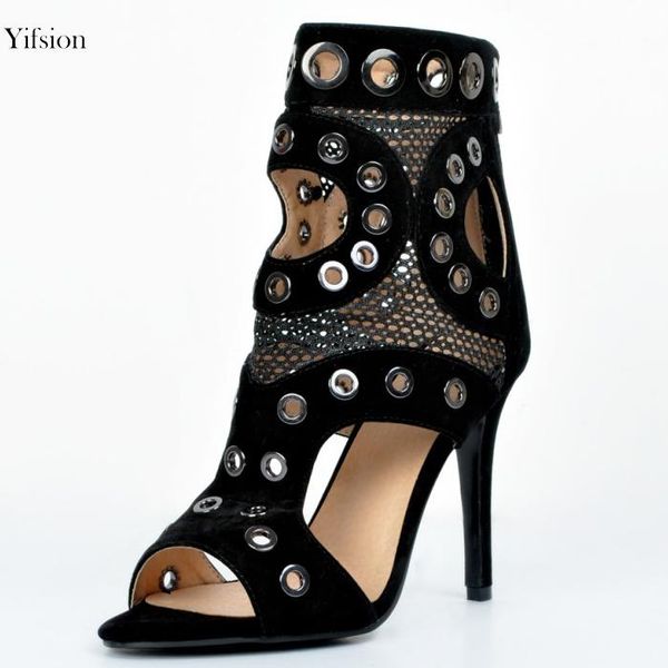 

olomm classics women gladiator sandals ladies shoes thin high heel open toe black club us plus size 4-15