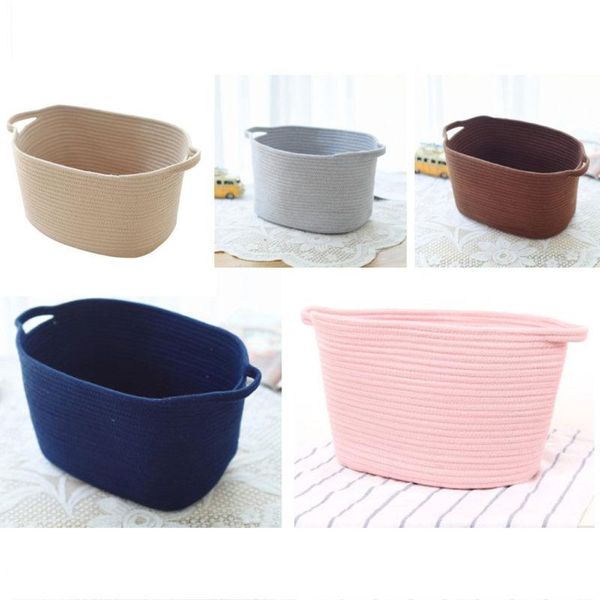 

hanging baskets 1pc cotton rope basket 43x25x21cm bathroom clothes laundry household working storage