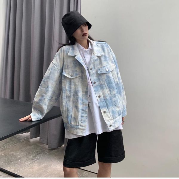 

women's jackets femme korean casual denim jacket basic streetwear print sport varsity fashion loose women coat female college outerwear, Black;brown