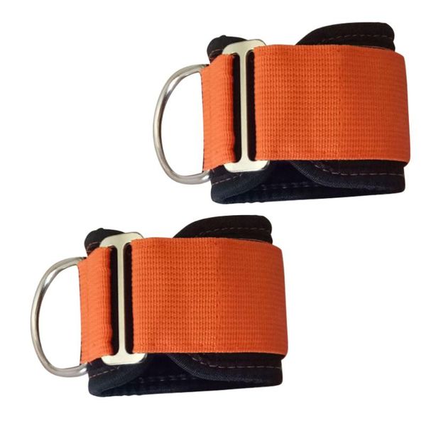 

pair ankle strap brace fixed support strength training attachment cuffs legs exercise protective tool for gym (ora resistance bands