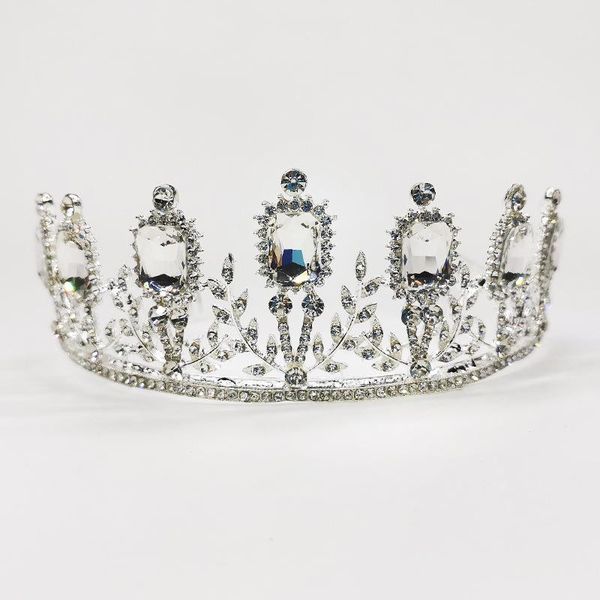 

hair clips & barrettes korean fashion crowns beautiful headpiece wedding crown tiaras accessories for prom birthday costume party bh, Golden;silver