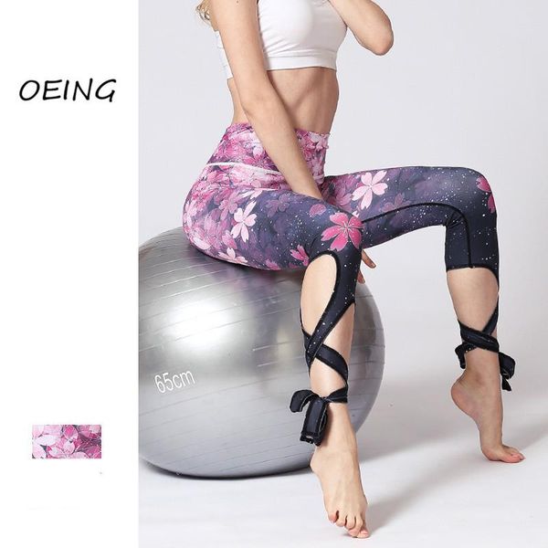 

yoga outfit pants print leggings sport women fieness breathable gym female