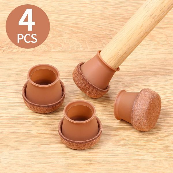 

cushion/decorative pillow 4pcs floor protectors chair leg caps feet pads furniture silicon protection cover round bottom non-slip cups