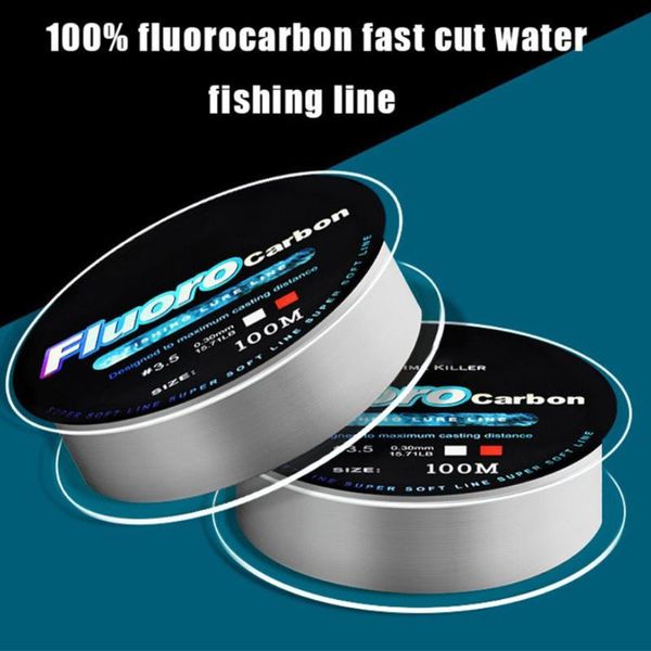 

100m fluorocarbon fishing lure line 4.13-34.32lb carbon fiber leader super soft pesca braid