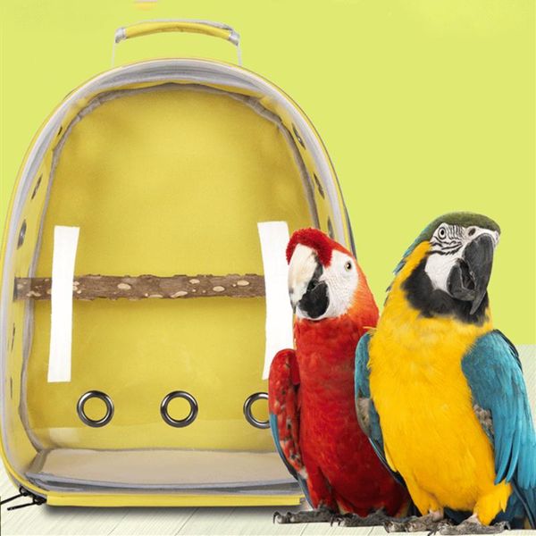 

bird cages pet parrot carrier travel bag space transparent backpack breathable 360° sightseeing