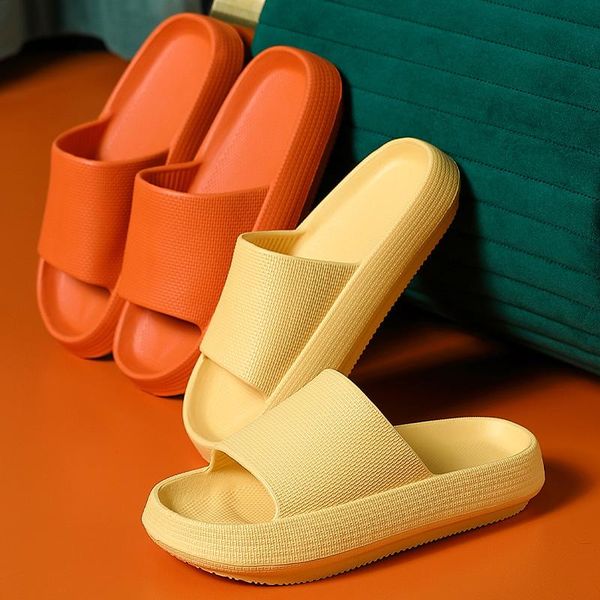 

slippers 2021 slides women and men shoes eva non-slip indoor home thick platform summer casual beach, Black