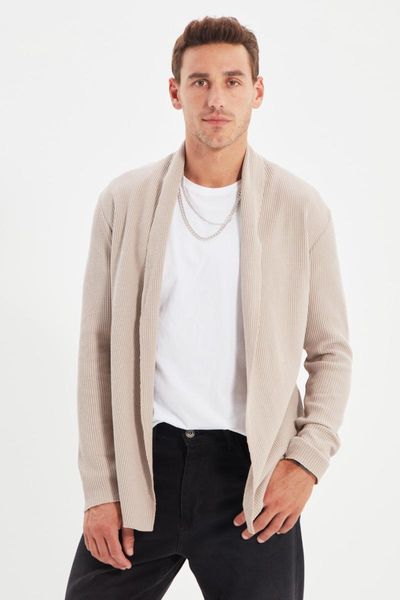 

men's sweaters trendyol men 's regular fit cardigan tmnaw22hi0836, White;black