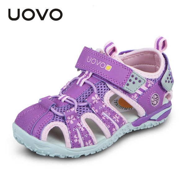

uovo 2021 children shoes fashion kids footwear for girls hook-and-loop cut-outs summer beach sandals size #26-36