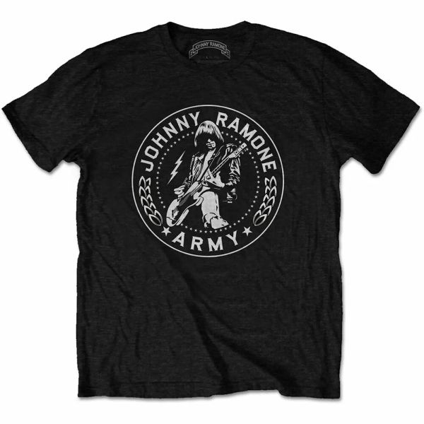 

johnny ramone army seal licensed men t-shirt, White;black