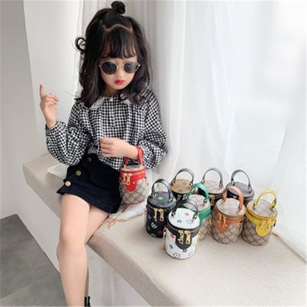 

famous brand children's bag designer luxury handbags printing bucket simple style, Black
