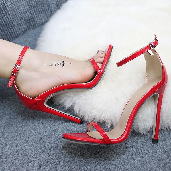 

dress shoes sandalias mujer 2021 ladies strappy high heels red sandals peep toe buckle ankle strap summer fashion female runway cork, Black
