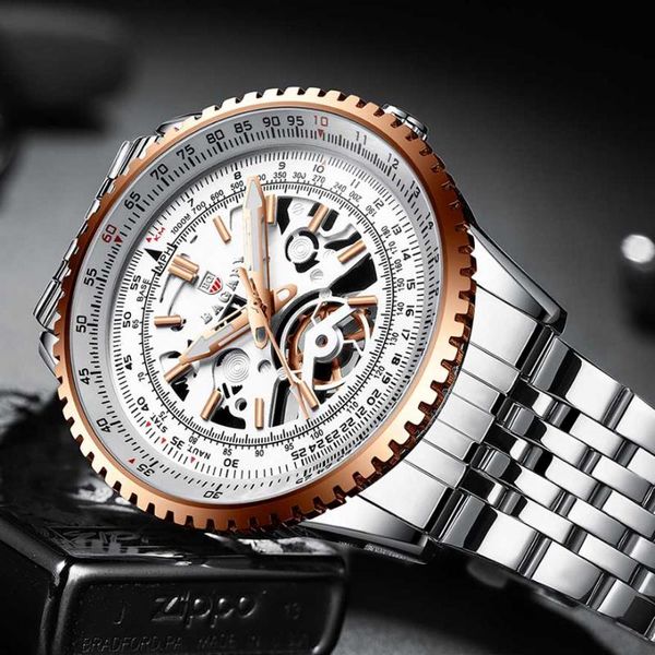 

wristwatches creative gear watch men luxury stainless steel clock classy waterproof business sport quartz wristwatch male relogio masculine, Slivery;brown