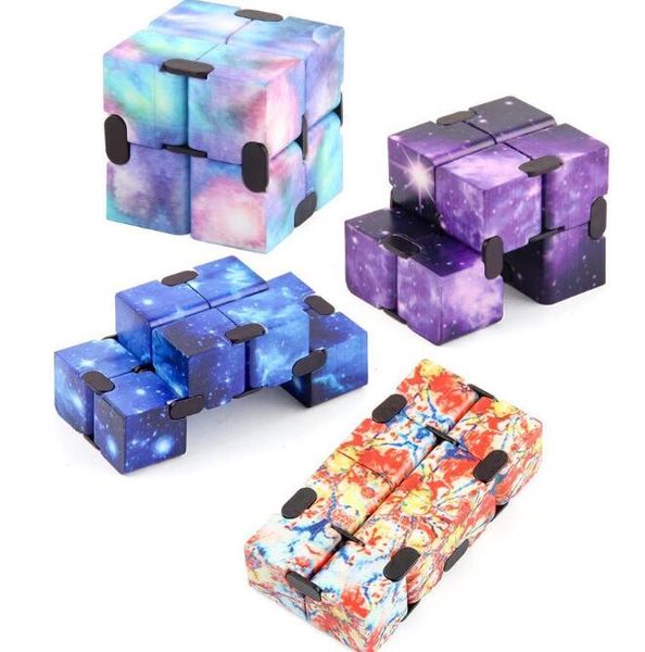

stock infinity magic cube creative galaxy fitget toys antistress office flip cubic puzzle mini blocks decompression toy dhl by1693