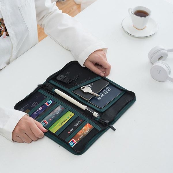 

travel passport bag, multi-function storage document ticket holder, large-capacity coin purse, business card bag bags