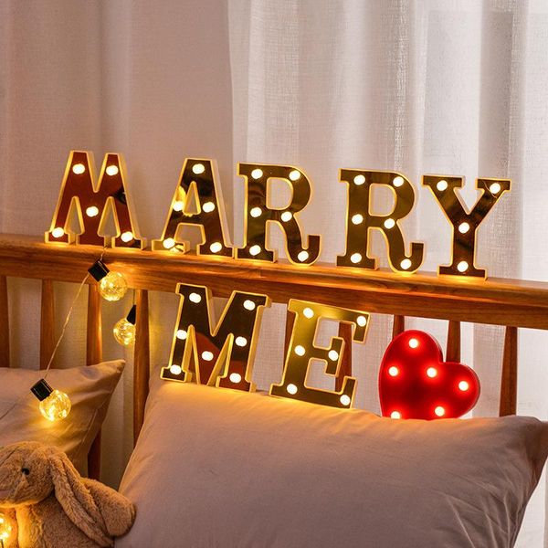 

night lights 26 english led letter proposal confession birthday decoration 16cm wedding modeling digital