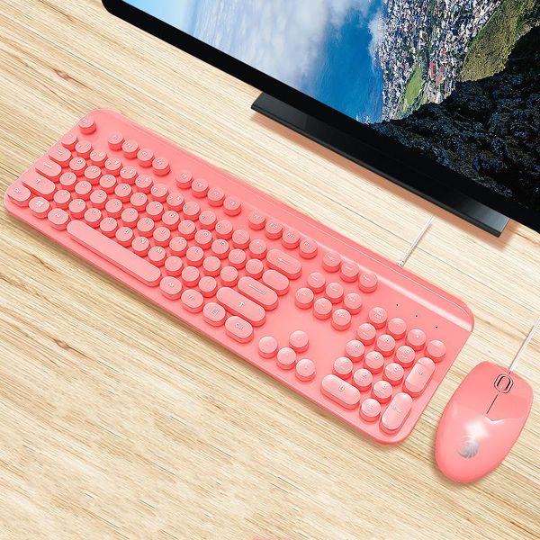 

keyboard mouse combos h800 crystal punk and set ergonomics round typewriter gaming kit for pc laptop