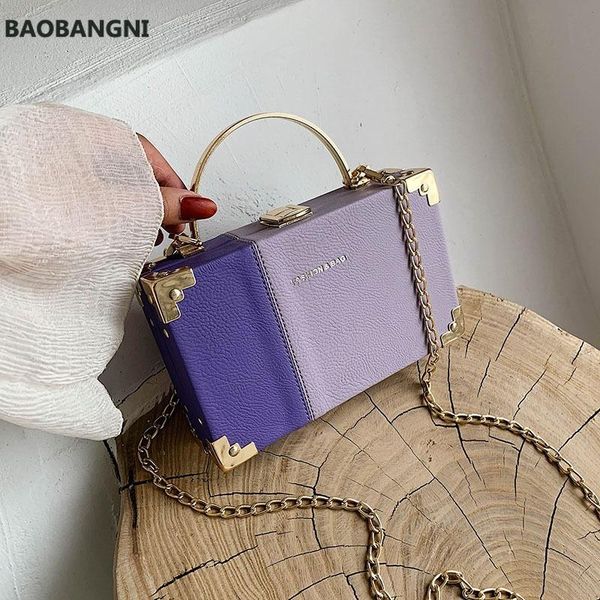 

evening bags ladies box bag chain handbag hit color messenger all-match shoulder bagoulder