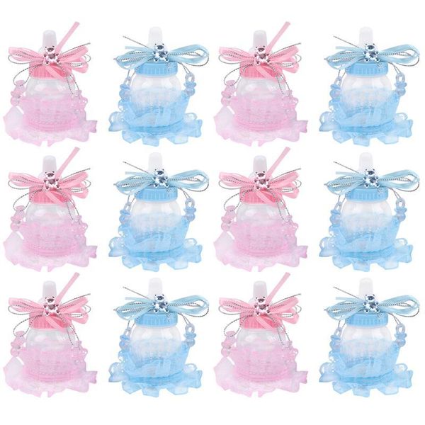 

gift wrap 24 pcs milk bottle candy boxes bear lace decoration wedding box