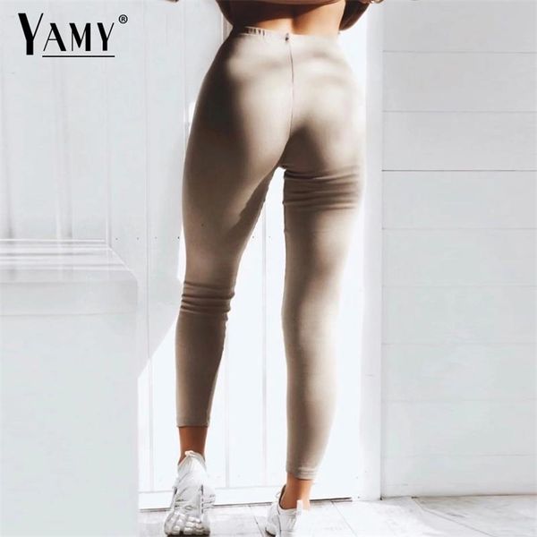 Seksi Sıska Spor Legging Kadınlar Pamuk Egzersiz Tayt Sokak Sıcak Yüksek Bel Kış Siyah Elastik Pantolon Jeggings 210910