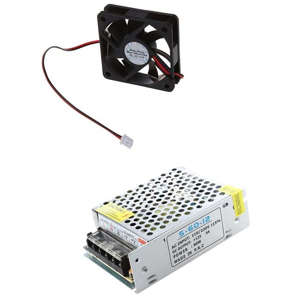 

lapcooling pads 1x 12v 5a switching power supply for led strip light & dc 2pins fan 60mm x 15mm pc computer