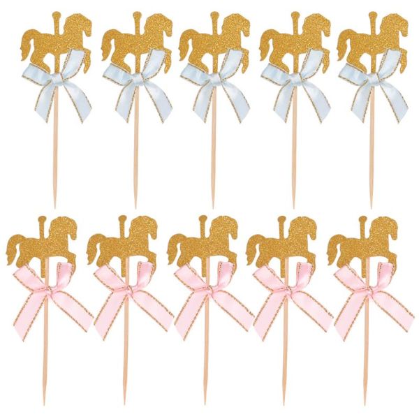 

other festive & party supplies 20pcs lovely carousel shape cake ers delicate cupcake dessert bithday decoration (blue bowknot 10
