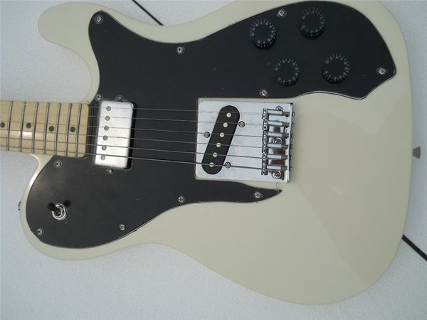 

custom 6 - string electric guitar wood color closed pickup panel