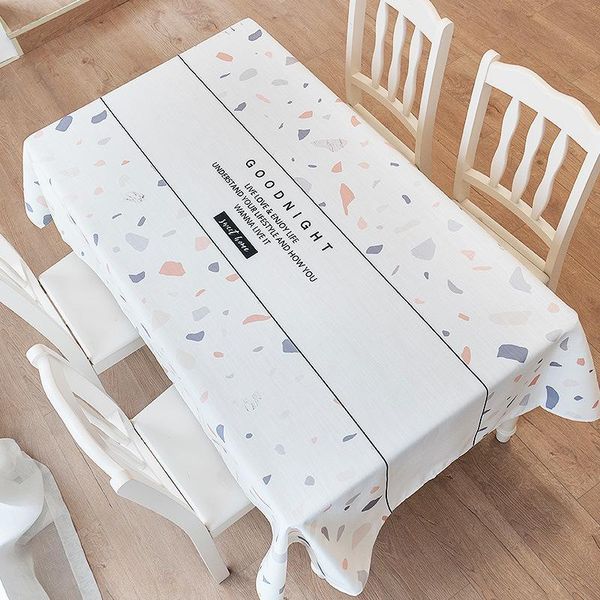 

simple waterproof cotton linen tablecloth small fresh nordic rectangular coffee table cloth