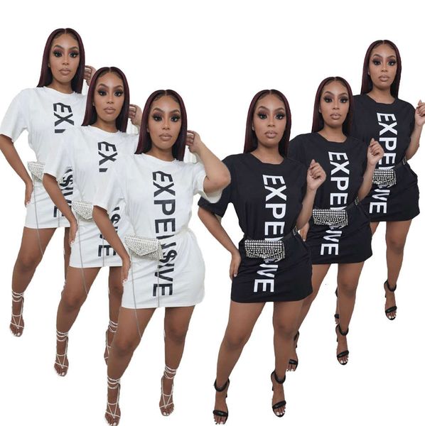

jg050 women's summer personalized printing casual fashion dress, Black;gray