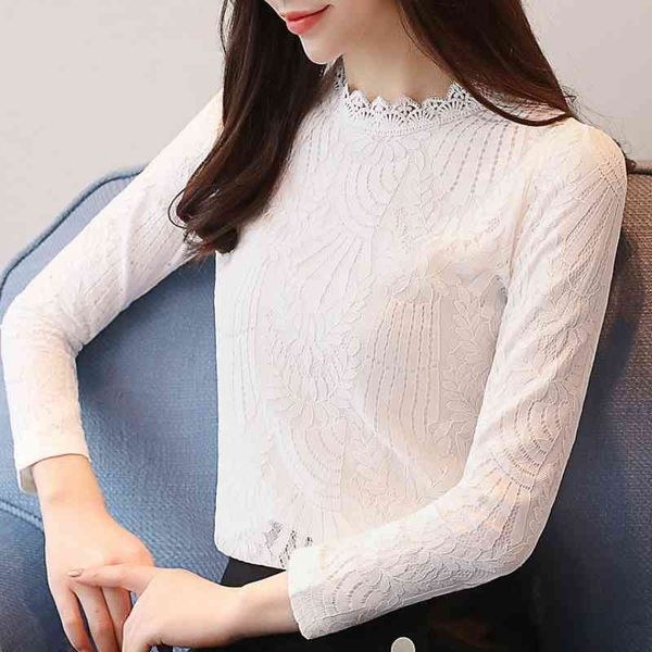 

blouses woman autumn long sleeve lace blouse women shirts white blouse women blouse women womens and blouses c129 210426