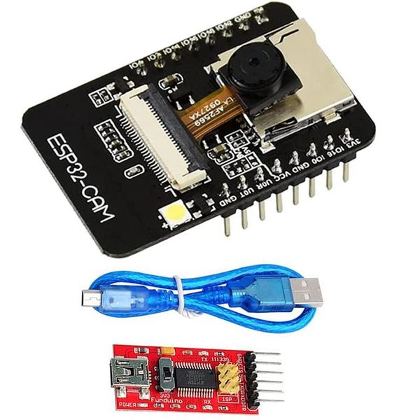 

webcams esp32-cam development board wifi bluetooth esp32 camera module with usb cable serial converter programmer