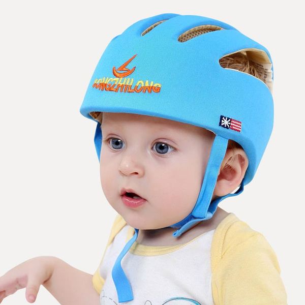 

caps & hats baby helmet hat safety protective anti-collision infant toddler walking protection soft cotton mesh born head bumper cap, Yellow