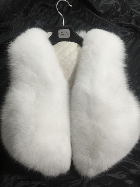 

women's fur & faux jacket real natural coat genuine arctic vest ladies female coats waistcoat, Black