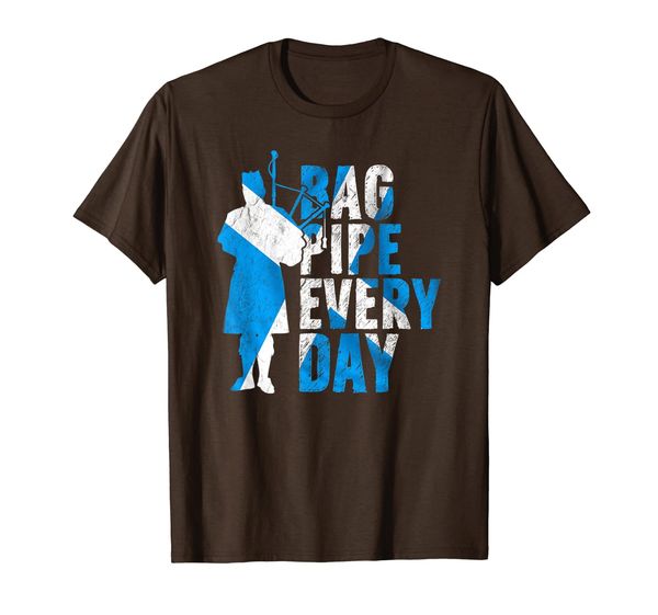 

scottish bagpiper scotland: bagpipe everyday t-shirt, White;black